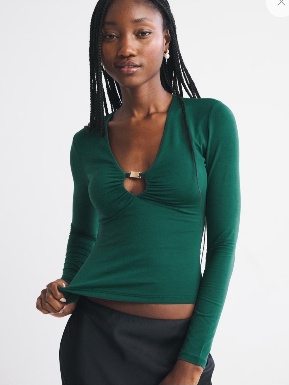 Abercrombie & Fitch Bra Free Top Of Women’s XS Juniper Long Sleeve Hardware B4